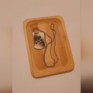 Tokidoki Dog Tag Necklace Heart Crossbone